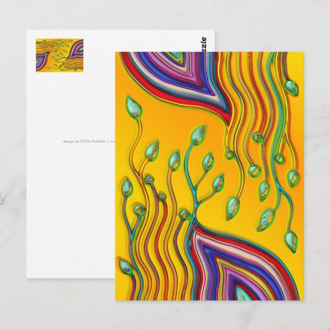 Hand und digital gestrichen Muster Art 9 Postkarte (Vorne/Hinten)