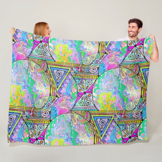 Hand und digital gestrichen nahtloses Muster 56 Fleecedecke (Beispiel)