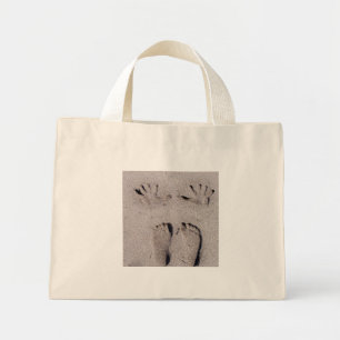 Hand- und Feendrucke in Florida-Sand Mini Stoffbeutel
