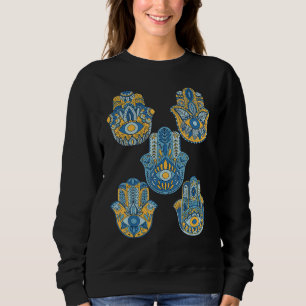 Hand von Hamsa Auge Religion Hinduismus Fatima Ara Sweatshirt