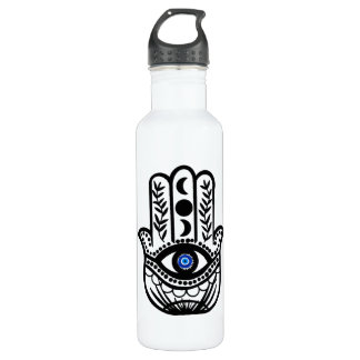 Hand von Hamsa Fatima Evil Eye Edelstahlflasche