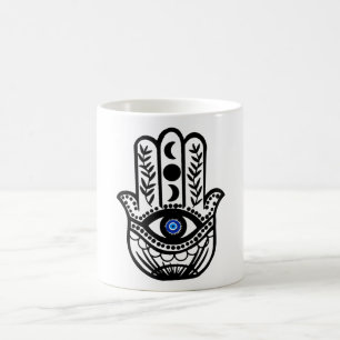 Hand von Hamsa Fatima Evil Eye Kaffeetasse
