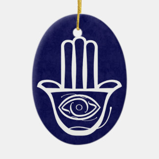 Hand von Miriam (Hamsa) Verzierung Talesman Keramik Ornament