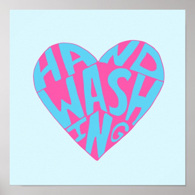 Hand waschen poster (Vorne)