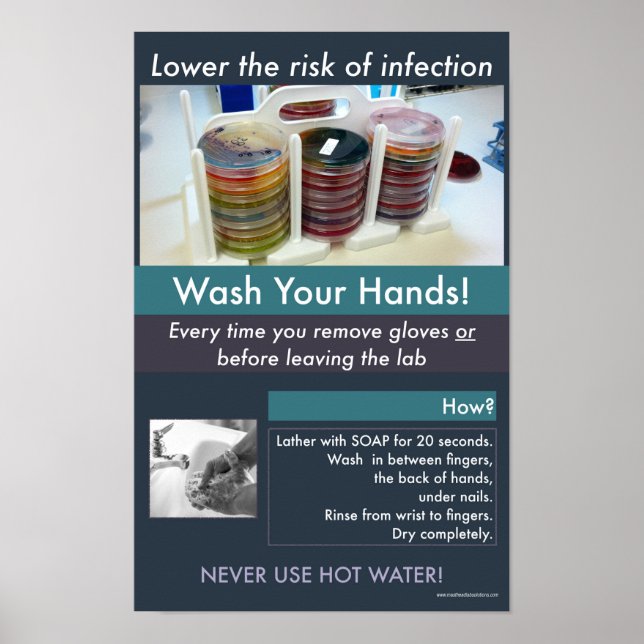 Hand-washing Safety Informational Poster (Vorne)