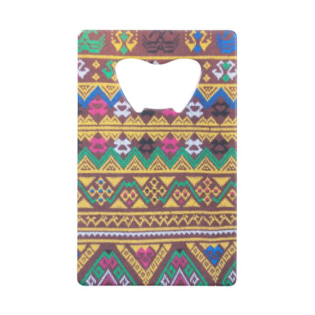 Hand Woven Thai Seidenmuster Geldbeutel Flaschenöffner (Vorderseite)