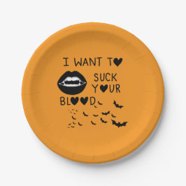 Hand written 'I Want to suck Your blood' Pappteller