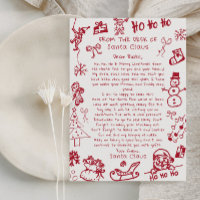 Hand Zeichn Doodle Brief vom Weihnachtsmann