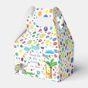 Hand Zeichn Doodle Gefälligkeitsboxen Geschenkschachtel