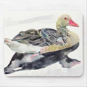 Hand zeichnen Watercolor-Vogel, Ente Mousepad