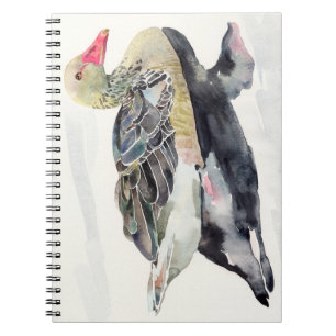 Hand zeichnen Watercolor-Vogel, Ente Notizblock