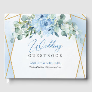 Hand zeichnend Bordeaux-Goldhochzeit Gästebuch