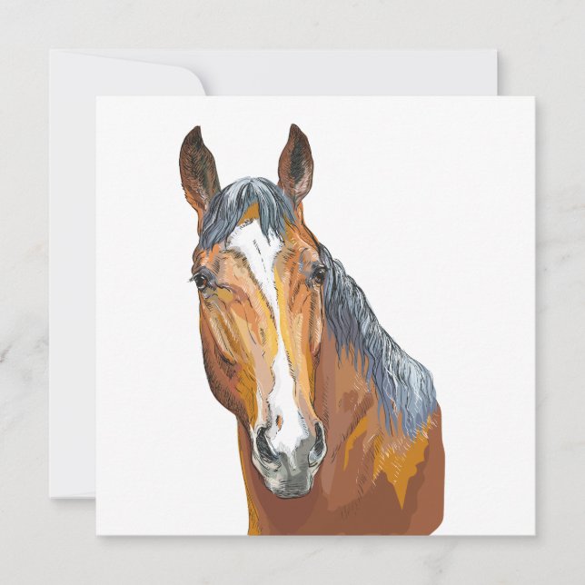 Hand zeichnend Bucht-Pferdekissen (Vorderseite)