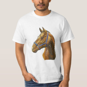 Hand zeichnend Kastanienpferd T-Shirt