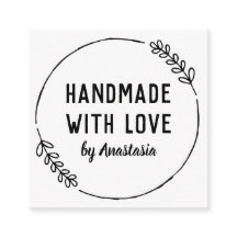 Handarbeit mit Liebe Doodle Wreath Personalisiert