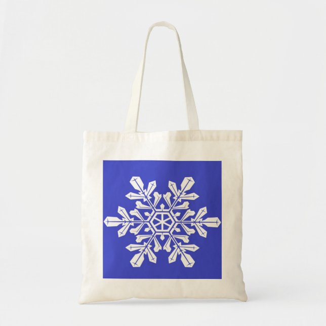 Handbag Blauer Schneefall Tragetasche (Vorne)