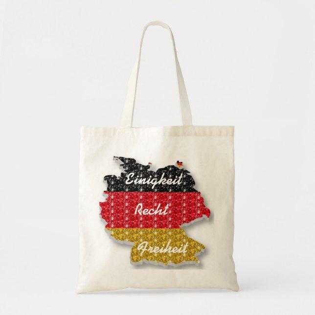 Handbag Deutscher Flagge Einigkeit Tragetasche (Vorne)