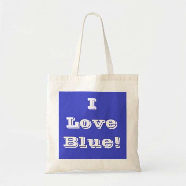 Handbag I Liebe Blau Tragetasche (Vorne)