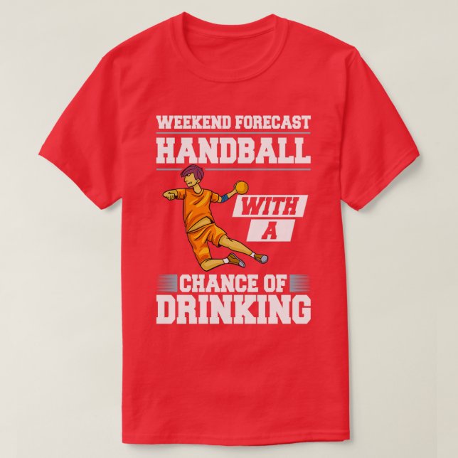 Handball-Ball Spielerordnung Gerichtsstand 7 T-Shirt (Design vorne)