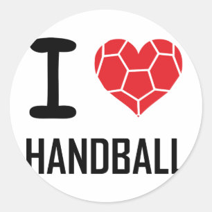 Handball der Liebe I Runder Aufkleber
