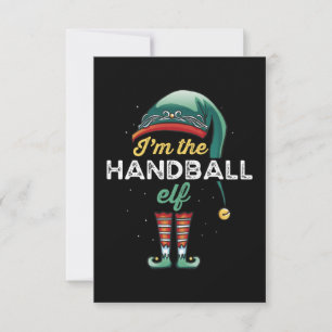 Handball Elf Familie Matching Weihnachtsgeschenk Karte