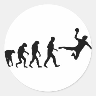 Handball-Evolution Runder Aufkleber