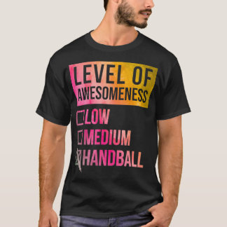 Handball Funny Art Level Handball in Wasserfarbe T-Shirt