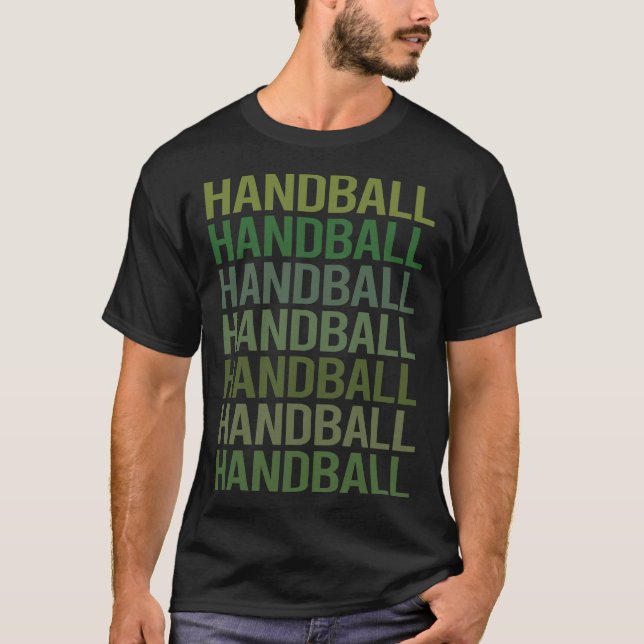 Handball für grünen Text T-Shirt (Vorderseite)