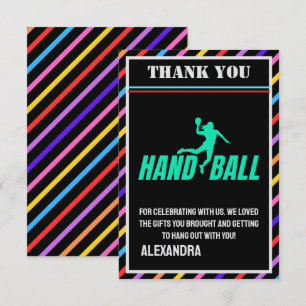 Handball-Geburtstagsfeier, Handball Mädchen Spiele Dankeskarte