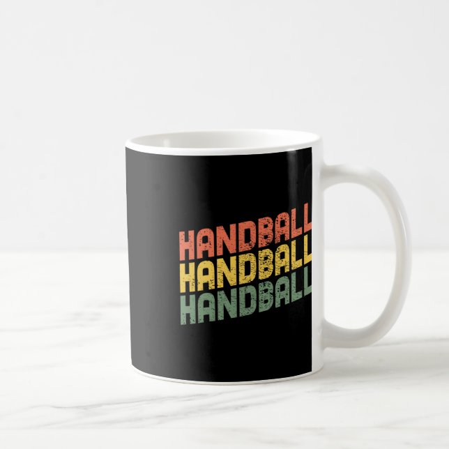 Handball-Geschenk Vintager Stil Kaffeetasse (Rechts)