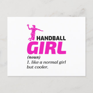 Handball Girl Handballer Funny Sprichwort Postkarte