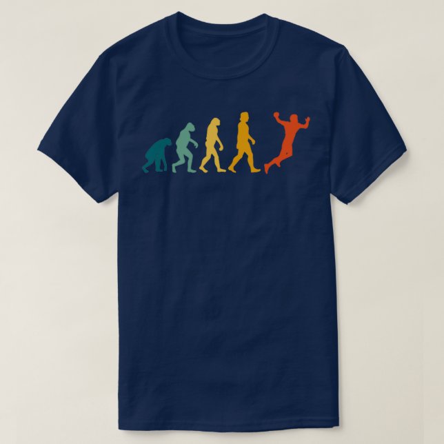 Handball Handball Evolution Retro Vintag T-Shirt (Design vorne)