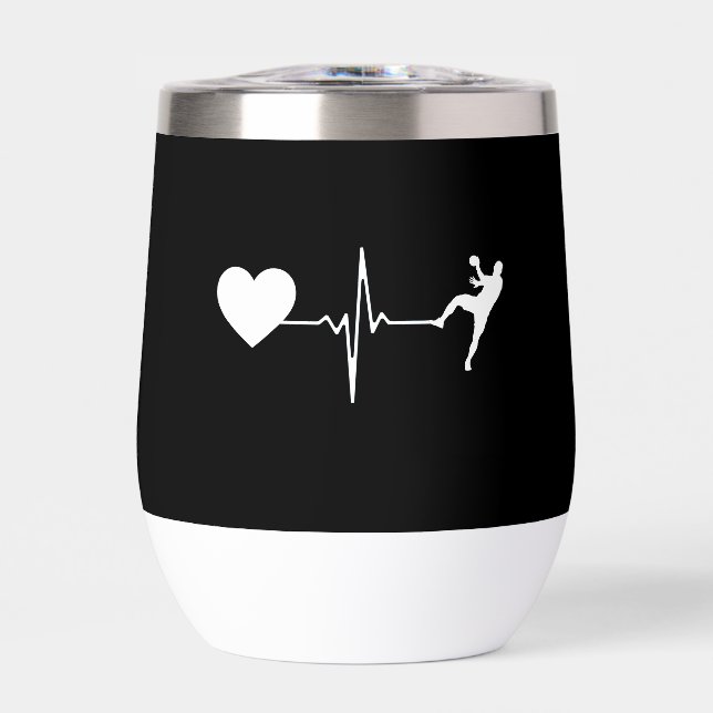 Handball Handball Handball Player Heartbeat (Vorderseite)