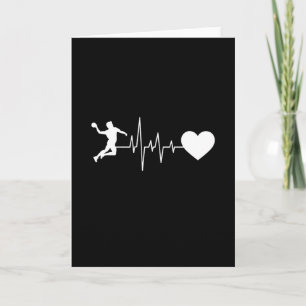Handball Handball Handball Player Heartbeat Karte
