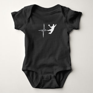 Handball - Handball Player Heartbeat Baby Strampler