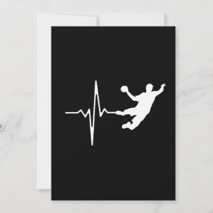 Handball - Handball Player Heartbeat Einladung
