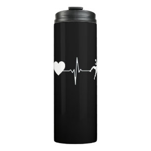 Handball Handballspieler Herzschlag Thermosbecher