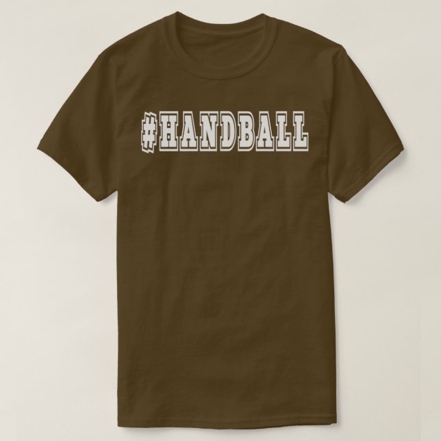 Handball-Hashtag Sportspieler Mannschaftstrainer F T-Shirt (Design vorne)