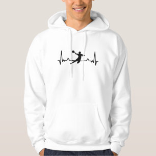 Handball Heartbeat Geschenk Mama Vater Hoodie