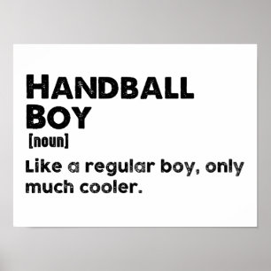 Handball Junge Definition Lustiger Handballspieler Poster