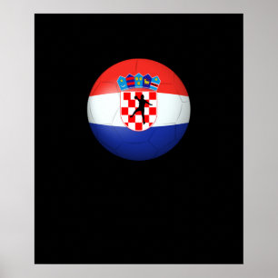 Handball - Kroatien Fahnen Turnier T-Shirt Poster