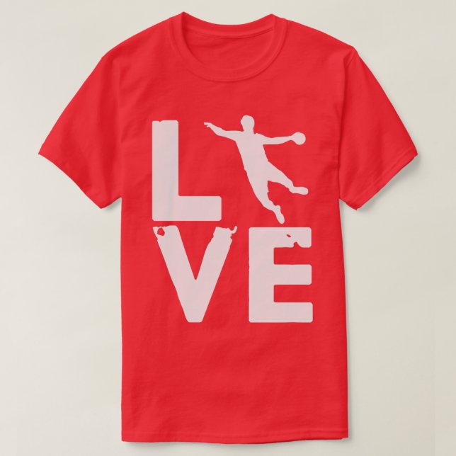Handball-Liebe Handballer Ballsports Indoor Sport T-Shirt (Design vorne)