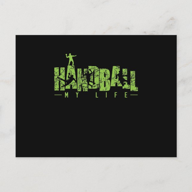 Handball "Mein Leben" Postkarte (Vorderseite)