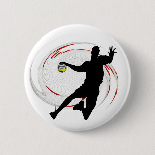 Handball Modernes, raffiniertes Spielerdesign Button