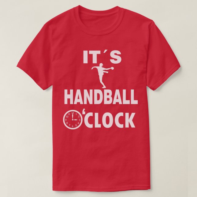 Handball oclock Jump Shot Handball Player Resin T-Shirt (Design vorne)
