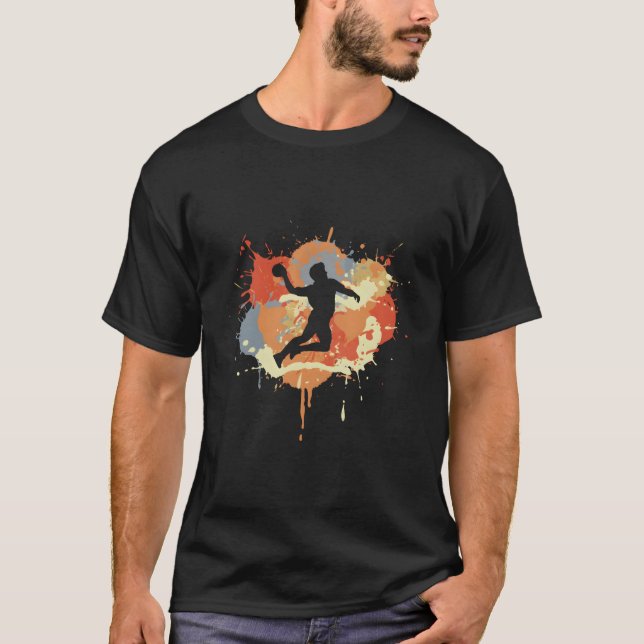 Handball Player Ball Sports T-Shirt (Vorderseite)