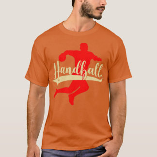 Handball Player Circle Runner Zurück Raum 7 T-Shirt