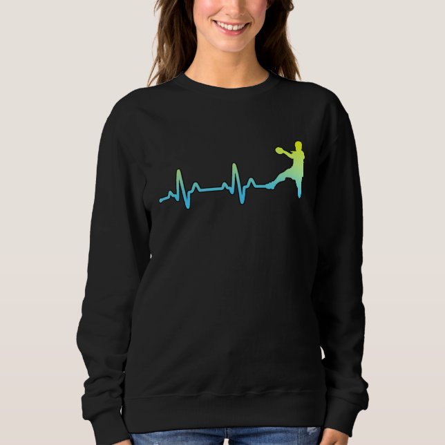 Handball Player Fans Coach Heartbeat Sweatshirt (Vorderseite)