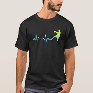Handball Player Fans Trainer Herzschlag T-Shirt