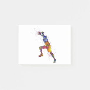 Handball player in watercolor post-it klebezettel